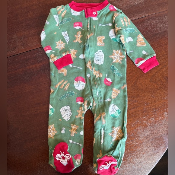Burt's Bees Christmas Footie Pajama - Picture 1 of 2